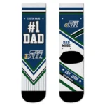 Utah Jazz Socks - Custom Pinstripe Chevron Navy White