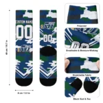 Utah Jazz Socks Customized Woodland Camo Navy Best Selling