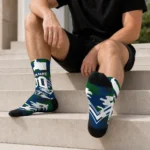 Utah Jazz Socks Customized Woodland Camo Navy Best Selling