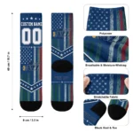 Utah Jazz Socks Personalized Star Stripes Navy White Best Selling