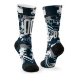 Utah State Aggies Socks Personalized Woodland Camo Navy Best Selling