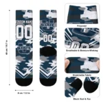 Utah State Aggies Socks Personalized Woodland Camo Navy Best Selling