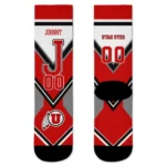 Utah Utes Socks Custom Arrow Blocks Red Best Selling