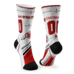 Utah Utes Socks Custom Nautical Icons Red White Best Selling