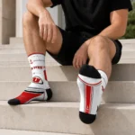 Utah Utes Socks Custom Nautical Icons Red White Best Selling