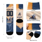 Utep Miners Socks Personalized Geometric Tech Blue Best Selling