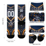 Utep Miners Socks Personalized Leopard Print Blue Black Best Selling