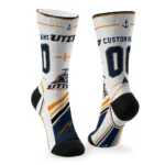 Utep Miners Socks Personalized Nautical Icons Blue White Best Selling