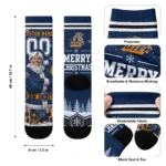 Utep Miners Socks Personalized Snowy Scene Blue White Best Selling
