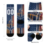 Utep Miners Socks Personalized Star Stripes Blue White Best Selling