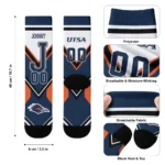 Utsa Roadrunners Socks Customized Arrow Blocks Orange Best Selling