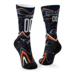 Utsa Roadrunners Socks Customized Leopard Print Orange Black Best Selling