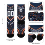 Utsa Roadrunners Socks Customized Leopard Print Orange Black Best Selling