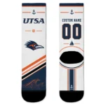 Utsa Roadrunners Socks Customized Nautical Icons Orange White Best Selling