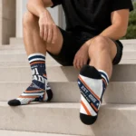 Utsa Roadrunners Socks Customized Pinstripe Chevron Orange White Best Selling