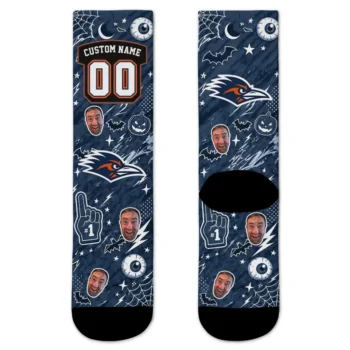 Utsa Roadrunners Socks Customized Scattered Icons Orange Best Selling