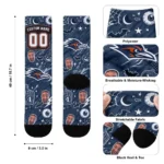 Utsa Roadrunners Socks Customized Scattered Icons Orange Best Selling