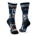 Utsa Roadrunners Socks Customized Snowy Scene Orange White Best Selling