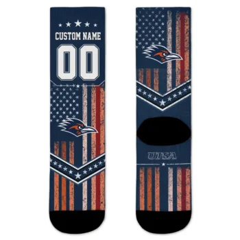 Utsa Roadrunners Socks Customized Star Stripes Orange White Best Selling