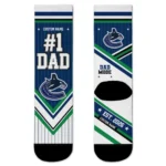 Vancouver Canucks Socks - Custom Pinstripe Chevron Blue White