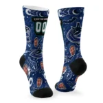 Vancouver Canucks Socks Customized Scattered Icons Blue Best Selling