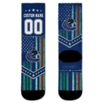 Vancouver Canucks Socks Personalized Star Stripes Blue White Best Selling