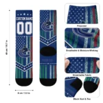 Vancouver Canucks Socks Personalized Star Stripes Blue White Best Selling