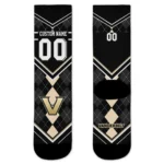 Vanderbilt Commodores Socks Custom Argyle Pattern Black Best Selling