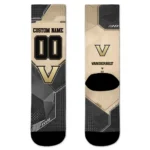 Vanderbilt Commodores Socks Custom Geometric Tech Black Best Selling