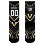 Vanderbilt Commodores Socks Custom Leopard Print Black Best Selling