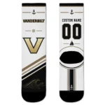 Vanderbilt Commodores Socks Custom Nautical Icons Black White Best Selling