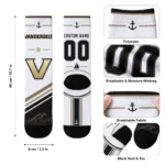 Vanderbilt Commodores Socks Custom Nautical Icons Black White Best Selling