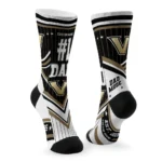 Vanderbilt Commodores Socks Custom Pinstripe Chevron Black White Best Selling