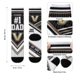 Vanderbilt Commodores Socks Custom Pinstripe Chevron Black White Best Selling