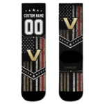 Vanderbilt Commodores Socks Custom Star Stripes Black White Best Selling