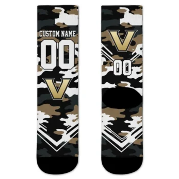 Vanderbilt Commodores Socks Custom Woodland Camo Black Best Selling