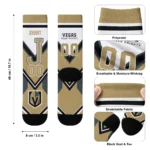 Vegas Golden Knights Socks Customized Arrow Blocks Tan Best Selling