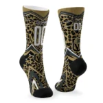 Vegas Golden Knights Socks Customized Leopard Print Tan Black Best Selling