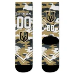 Vegas Golden Knights Socks Personalized Woodland Camo Tan Best Selling