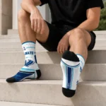 Villanova Wildcats Socks Customized Nautical Icons Navy White Best Selling