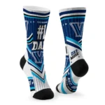 Villanova Wildcats Socks Customized Pinstripe Chevron Navy White Best Selling