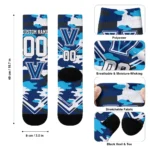 Villanova Wildcats Socks Customized Woodland Camo Navy Best Selling