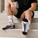 Virginia Cavaliers Socks Personalized Nautical Icons Blue White Best Selling