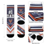 Virginia Cavaliers Socks Personalized Pinstripe Chevron Blue White Best Selling