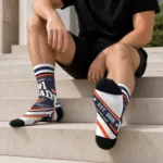 Virginia Cavaliers Socks Personalized Pinstripe Chevron Blue White Best Selling