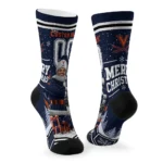 Virginia Cavaliers Socks Personalized Snowy Scene Blue White Best Selling