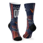 Virginia Cavaliers Socks Personalized Star Stripes Blue White Best Selling