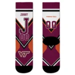 Virginia Tech Hokies Socks Customized Arrow Blocks Maroon Best Selling