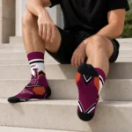 Virginia Tech Hokies Socks Customized Arrow Blocks Maroon Best Selling