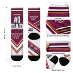Virginia Tech Hokies Socks Customized Pinstripe Chevron Maroon White Best Selling